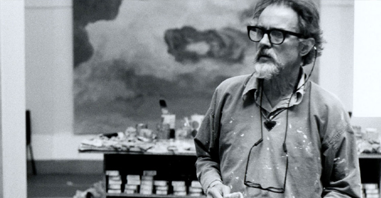 Jon Scheueler in his art studio